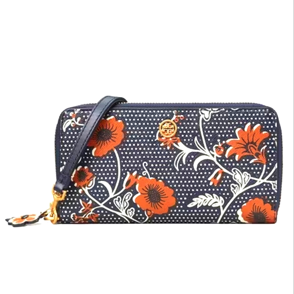NEW~ Tory Burch Blake Printed Retro Batik Wallet - Picture 5 of 6